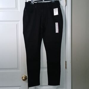 Levi Strauss Signature Gold Mid Rise Skinny black jeans  Sz 12  31W 30L NWT